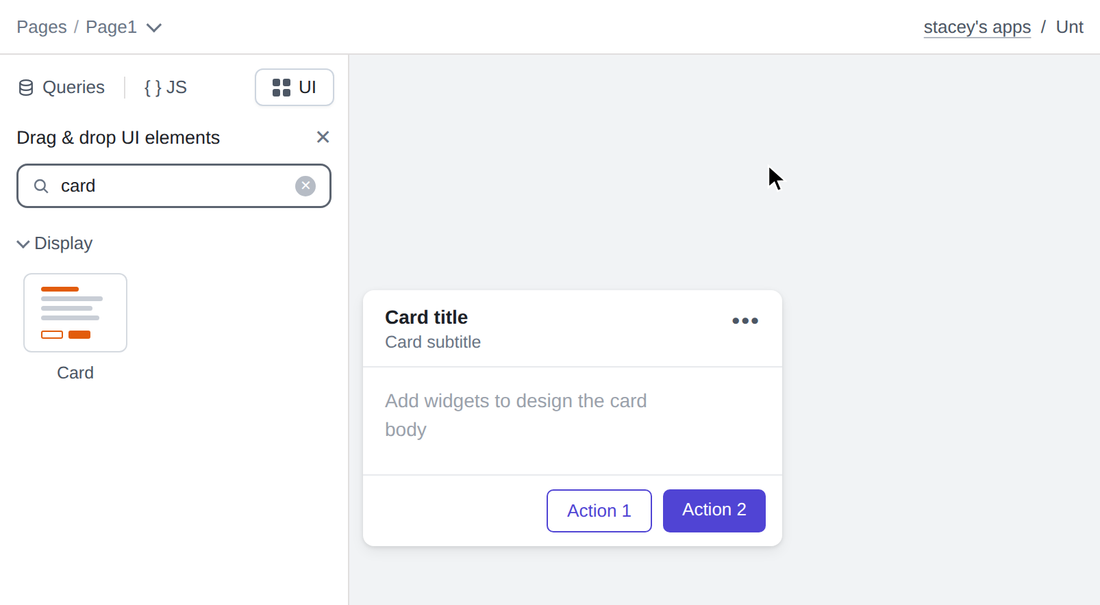 Card widget