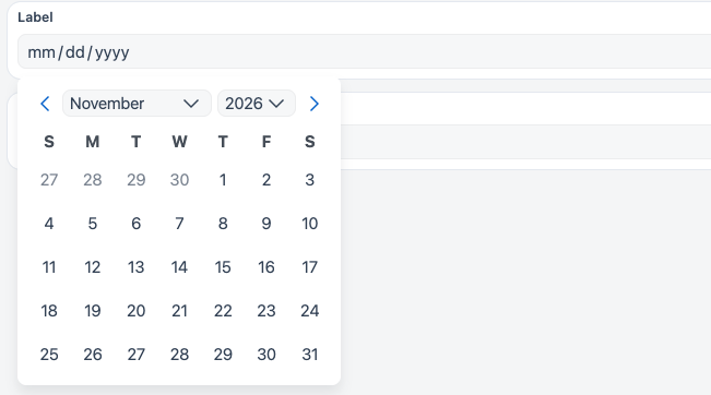 DatePicker widget in a Responsive app