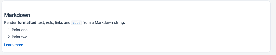 Markdown widget in a Responsive app
