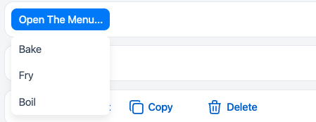 Menu Button widget in a Responsive app