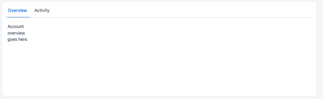 Tabs widget in a Responsive app